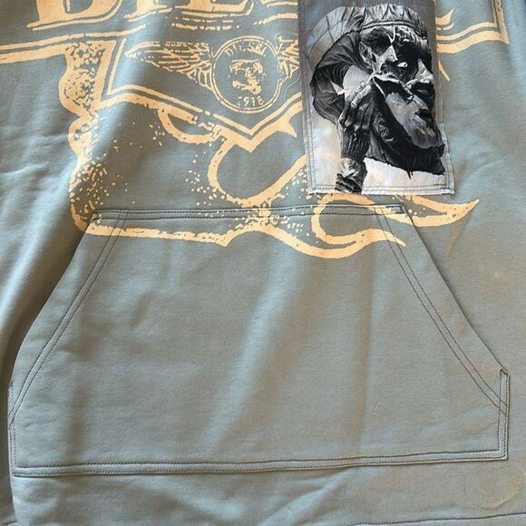 SOLD DIESEL Gray S-Baxt-Hood-R1 Hoodie, size Large, NEW with tags - Picture 11 of 14